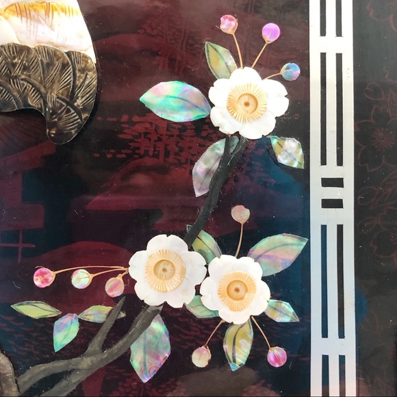 Stunning Vintage Asian Carved Eagle Abalone Inlay Photo Album - Picture 8 of 16